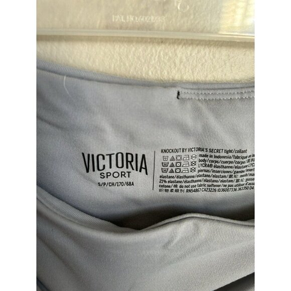 Victoria’s Secret Sport Knockout Grey Tight Leggings Mesh Cutout Size Small - Picture 6 of 8
